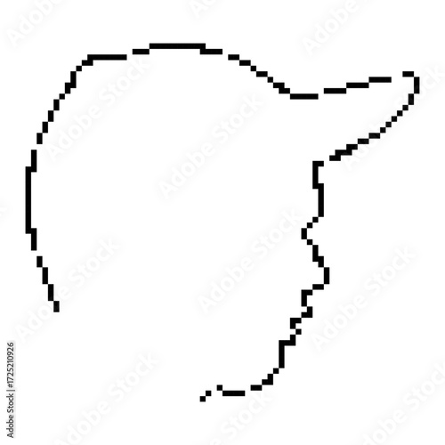 cap pixel icon, 8-bit. Isolated vector illustration.