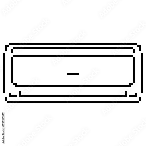 air conditioner pixel icon, 8-bit. Isolated vector illustration.