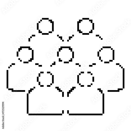 board of directors pixel icon, 8-bit. Isolated vector illustration.