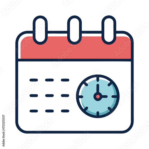Clear icon of a calendar with a specific date highlighted, symbolizing schedule, time management, appointment, planning, deadline, and important business event easily.