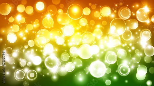 A vibrant backdrop of glowing circles in warm, cheerful colors, showcasing a festive and joyful atmosphere.