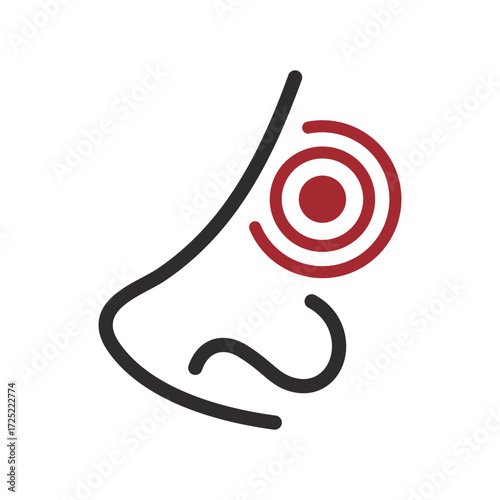sinusitis vector illustration