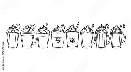 Vector art of christmas drink