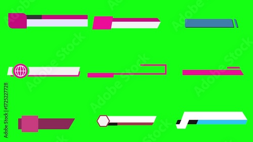 Motion Graphics Lower Third Green Screen Effect