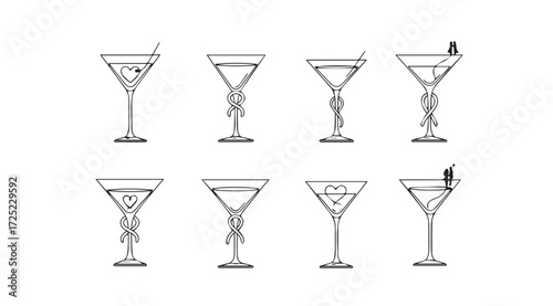 Vector art of martinis