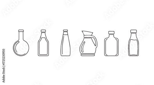 Vector art of bottles