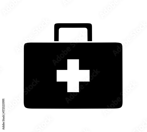 first aid kit icon vector on white background