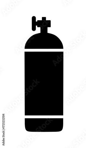 oxygen cylinder icon vector with flat design