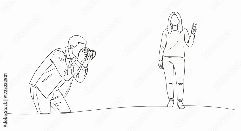 Fototapeta premium sketch of a man