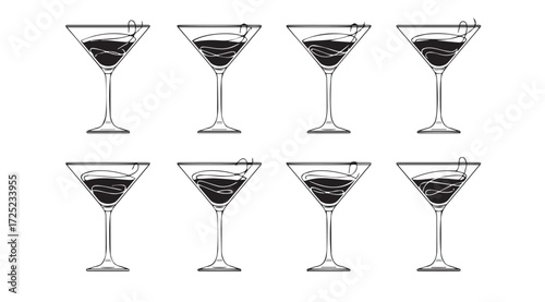 Vector art of espresso martini isolated