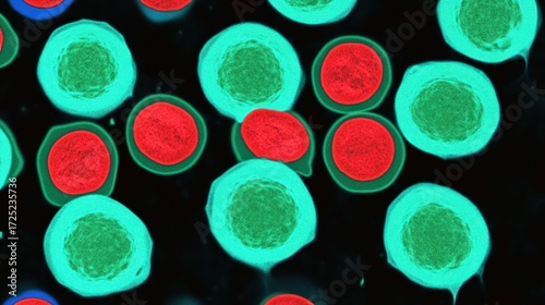 Microscopic View of Cells: A Colorful Display of Cellular Structures