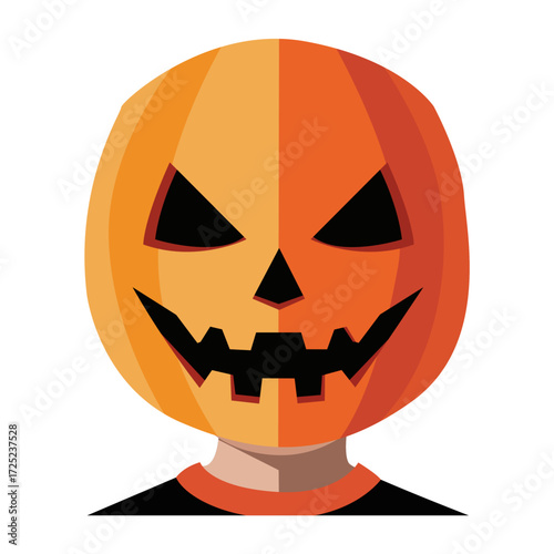 Spooky Halloween pumpkin mask, perfect for festive celebrations and costume parties