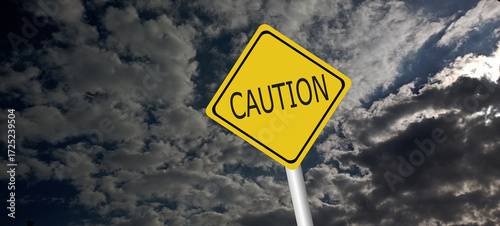 danger,caution,Hurricane Idalia warning sign against a powerful stormy background with copy space. Dirty and angled sign with cyclonic winds add to the drama.hurricane season sign on cloudy background