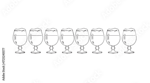 Vector art of beer glasses