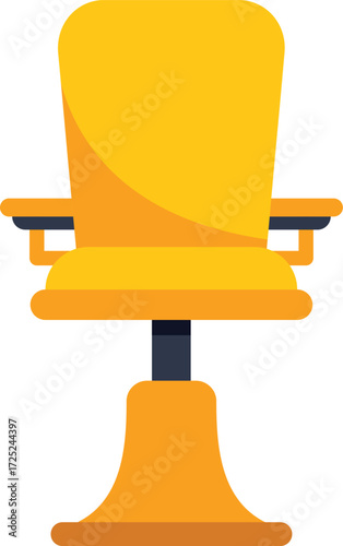 Yellow office chair with armrests providing comfortable seating experience for work or relaxation at home