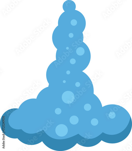 Geyser erupting with hot water and steam in the air