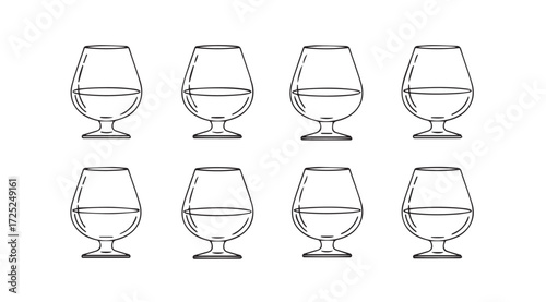 Vector art of whiskey glasses
