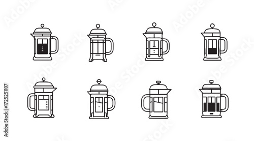 Vector art of french press