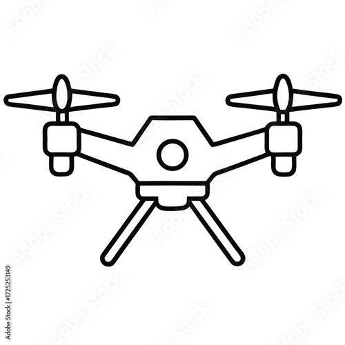 Vector art of drone icon, a modern unmanned aerial vehicle