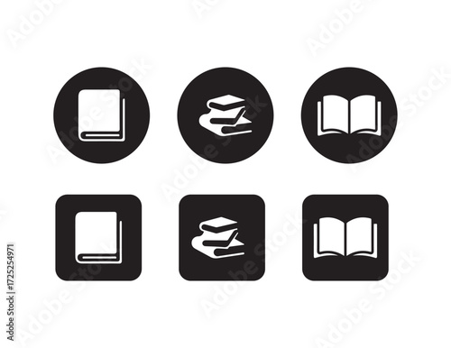 Books silhouette logo, icon design, Knowledge, Education, and Literature, vector illustration eps 10.