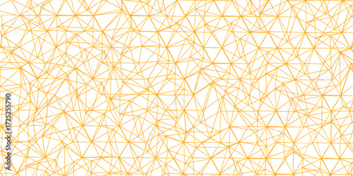 Abstract of simple golden line triangle pattern geometric background. Seamless geometric polygonal repeatable pattern swatch background, Trendy design vector background for web backdrop orpaper print.