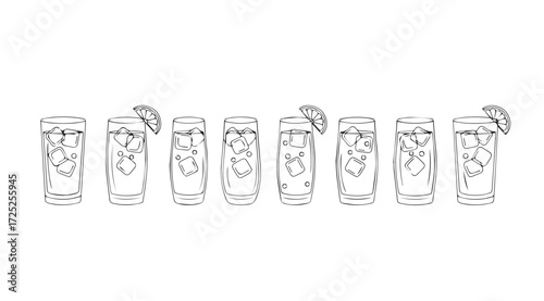 Vector art of iced drinks
