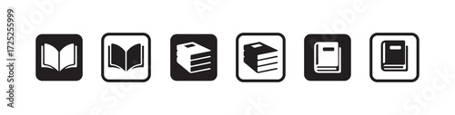 Book icons set, Simple books icon, Open and close book icon, Education signs and symbol, Vector illustration eps 10.
