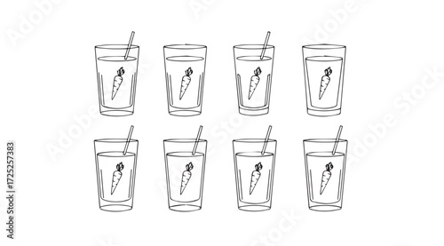 Vector art of carrot juice isolated