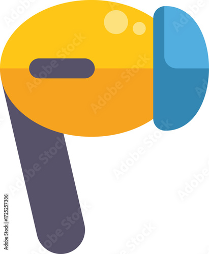 Yellow and blue true wireless stereo in ear headphones providing immersive listening experience
