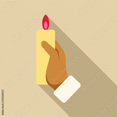 Hand holding a lit candle, symbolizing hope, remembrance, or spiritual practices