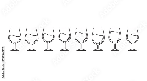 Vector art of wine glasses