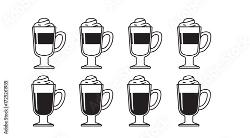 Vector art of iced coffee collection