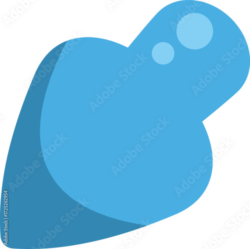 Simple blue spinning top rotating, evoking childhood memories and playful times
