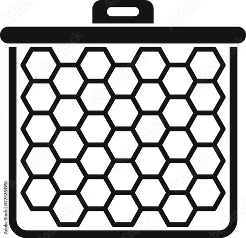 Engine air filter with honeycomb structure ensuring clean airflow for optimal performance