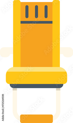 Empty airplane passenger seat awaiting boarding passengers, offering comfort and convenience during flight