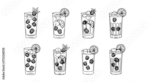 Vector art of highballs
