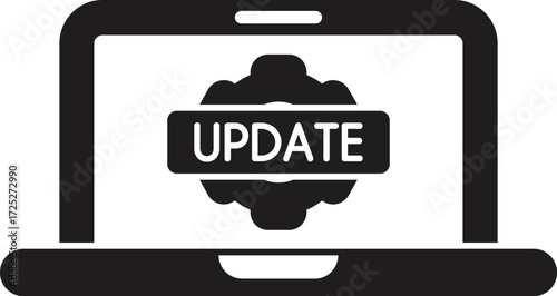 System update downloading on a laptop computer, software upgrade process