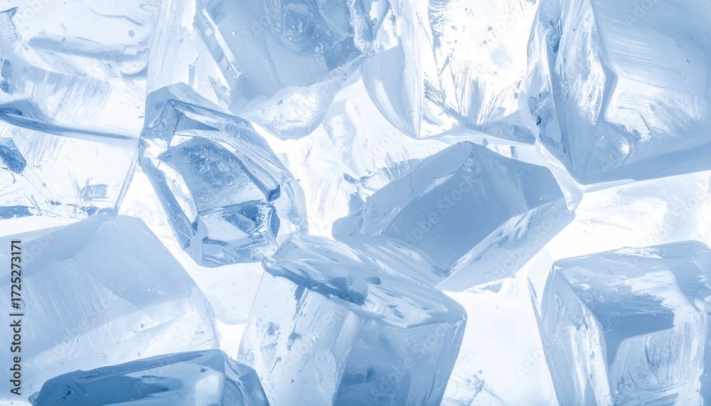Obraz premium Crushed Ice Texture – Cold Refreshment Background