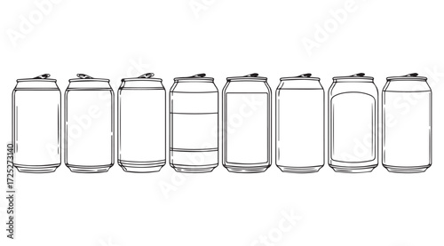 Vector art of soda cans