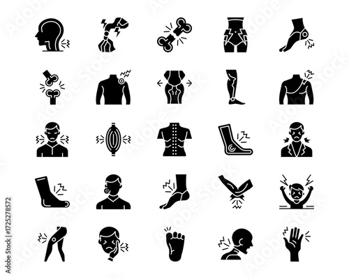 Body Ache Line Vector Icons