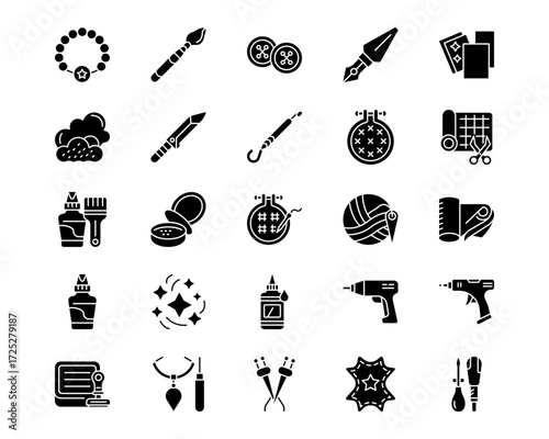 Crafting Line Vector Icons