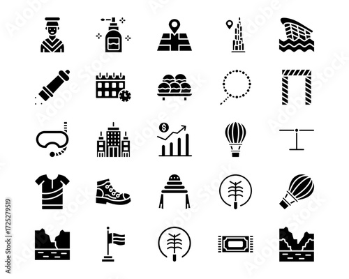 Dubai Line Vector Icons
