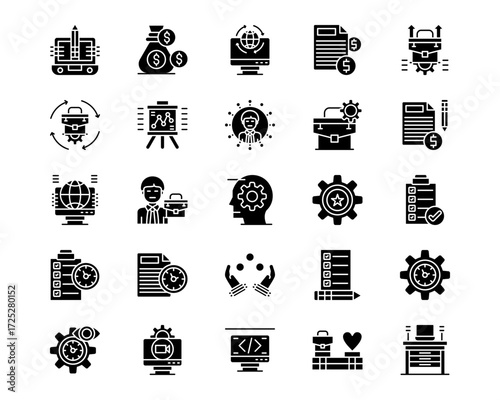 Freelancer Line Vector Icons