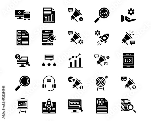 Marketing Line Vector Icons