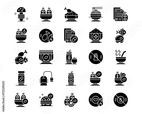 Nutrition Line Vector Icons