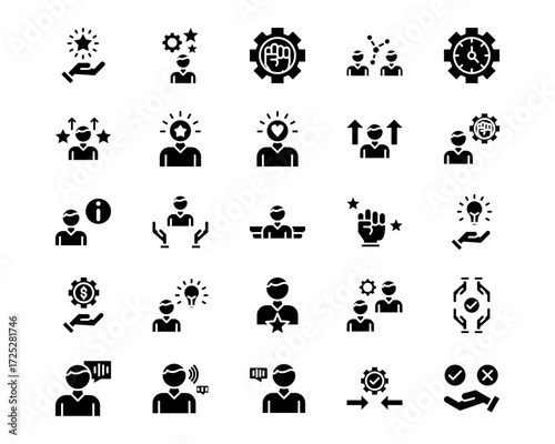 Personality Traits Line Vector Icons