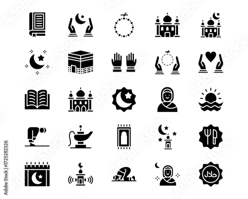 Ramadan Line Vector Icons