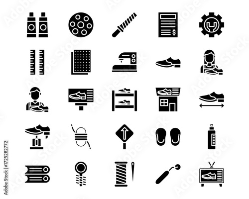 Shoemaker Line Vector Icons