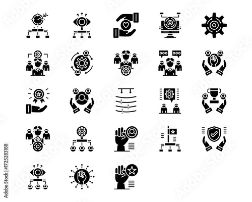 Teamwork Line Vector Icons