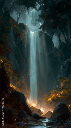 waterfall in iceland